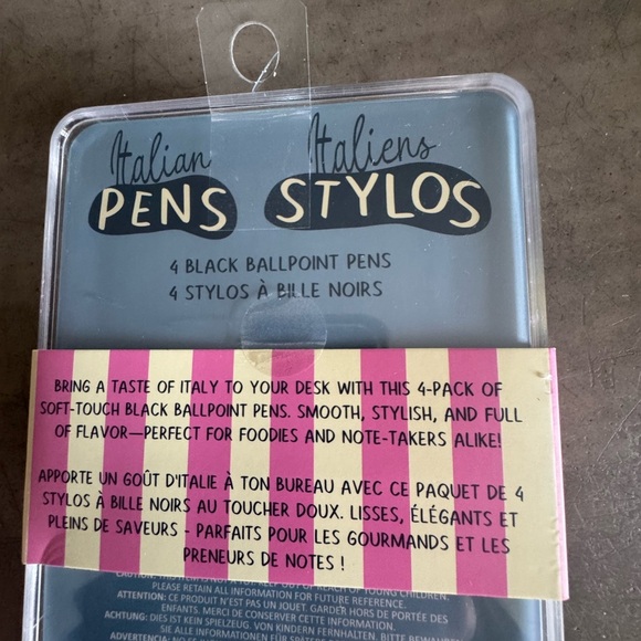 White Al Dente adjustable Cap w/ Embroidered Pasta Design & 4 black ink pen set🍝 - Picture 12 of 14